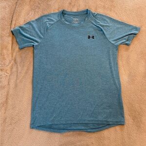 Under Armour Men's Short Sleeve Tech Tee in Teal Blue